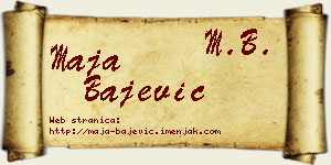 Maja Bajević vizit kartica